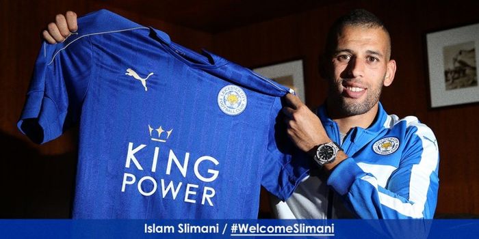 Islam Slimani resmi menjadi pemain Leicester City terhitung per Rabu (1/9/2016.