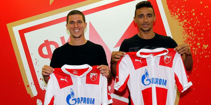 Bruno Oliveira de Matos atau Bruno Matos saat diperkenalkan bersama Idan Vered sebagai pemain baru Red Star Belgrade pada awal musim 2015/16.