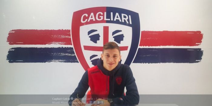 Gelandang Cagliari, Nicolo Barella, dikabarkan menjadi incaran Arsenal.