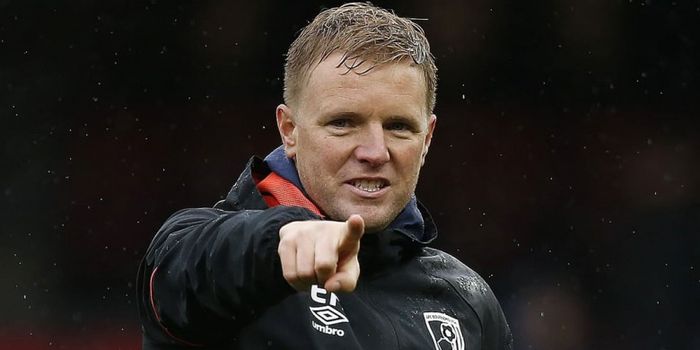 Ekspresi manajer Bournemouth, Eddie Howe.