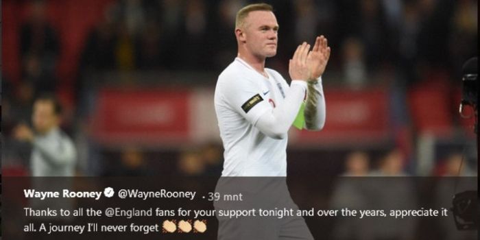 Striker timnas Inggris, Wayne Rooney, dalam partai uji coba melawan Amerika Serikat di Stadion Wembl