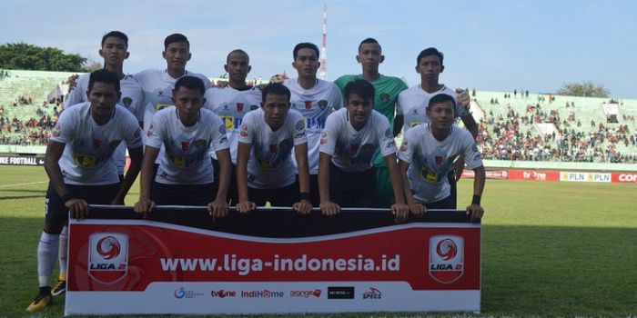 Skuat Cilegon United saat berlaga melawan Persis Solo di Stadion Manahan, Rabu (4/7/2018) sore WIB.