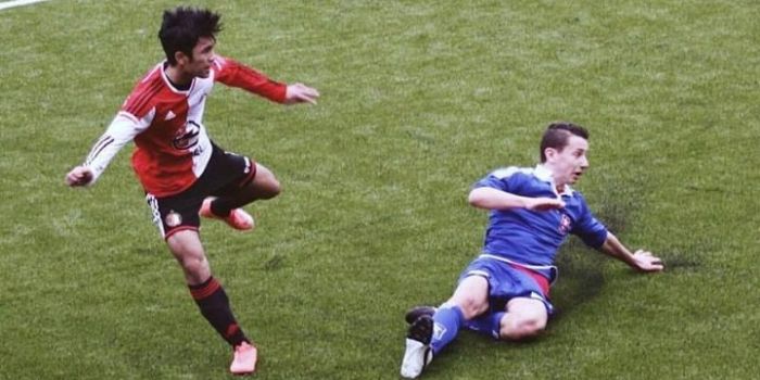 Penyerang Indonesia kelahiran Solo, Yussa Nugraha (kiri), membela tim yunior SC Feyenoord.