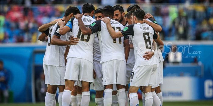  Timnas Kosta Rika kala melawan timnas Brasil di penyisihan Grup E Piala Dunia 2018.
