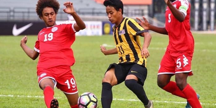 Luqman Hakim saat membela timnas U-16 Malaysia di laga uji coba.