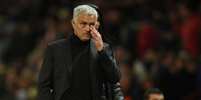 Ekspresi pelatih Manchester United, Jose Mourinho, seusai laga Grup H Liga Champions melawan Juventu