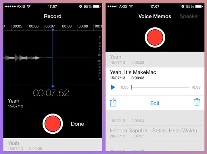 Menggunakan dan Mengenal Trimming di Voice Memos iOS 7 MakeMac