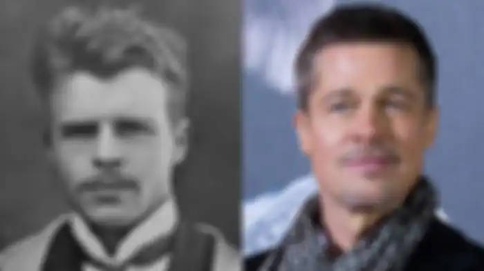 Brad Pitt memiliki penampilan yang sama dengan Hermann Rorschach, psikolog Swiss abad ke-19.