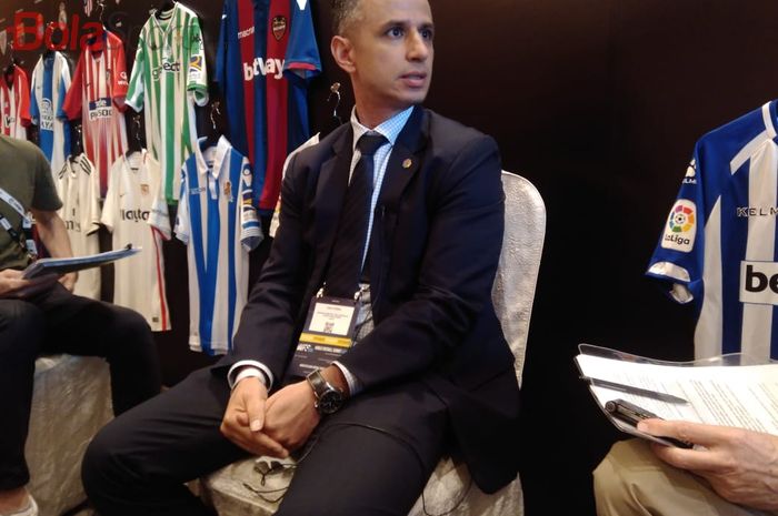 Manajer Bagian Asia Tenggara, Jepang, Korea, dan Australia untuk LaLiga, Ivan Codina, dalam sesi media roundtables di Sunway Resort Hotel, Malaysia, Senin (29/4/2019)