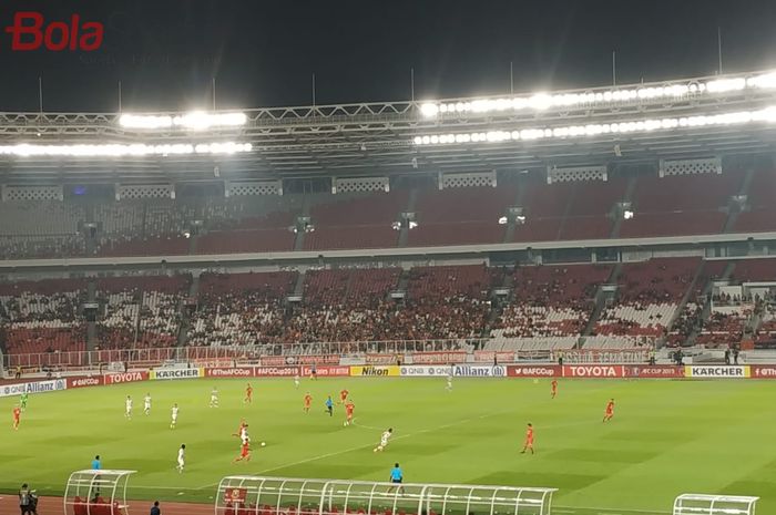 Suasana laga Piala AFC 2019 antara Persija Jakarta Vs Shan United di Stadion Utama Gelora Bung Karno ( SUGBK), Rabu (15/5)2019).