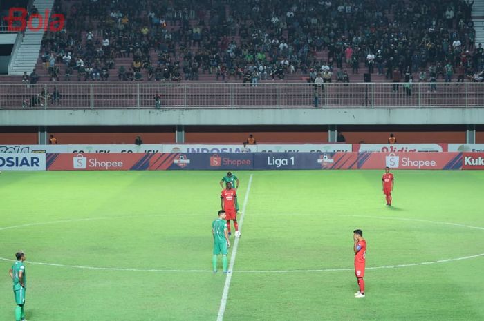 Kick-off pertandingan PSS Sleman vs Semen Padang pada pekan kedua Liga 1 2019 di Stadion Maguwoharjo, Sabtu (25/5/2019).