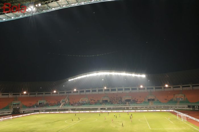 Suasana laga PS Tira Persikabo vs Madura United pada laga pekan kedelapan Liga 1 2019 di Stadion Pakansari, Jumat (12/7/2019).