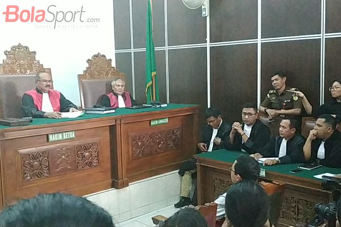 Sidang putusan terdakwa Joko Driyono di PN Jakarta Selatan, Selasa (23/7/2019).