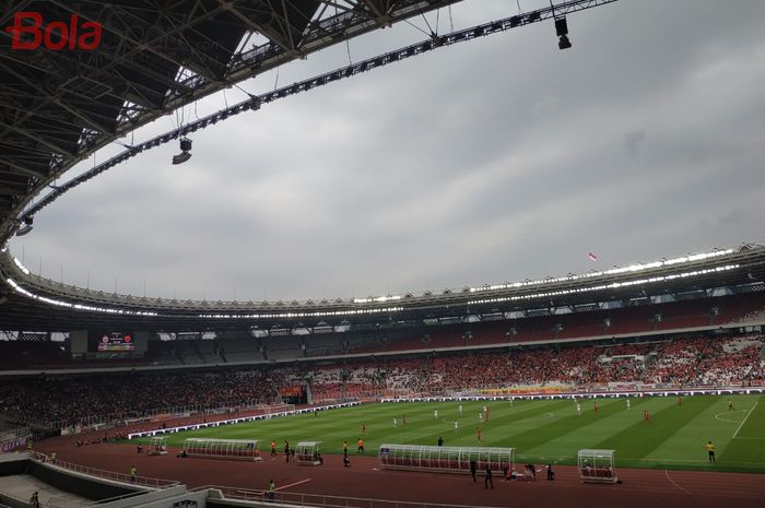 Suasana pertandingan Persija Jakarta Vs PSM Makassar di Stadion Utama Gelora Bung Karno (SUGBK), Rabu (28/8/2019).