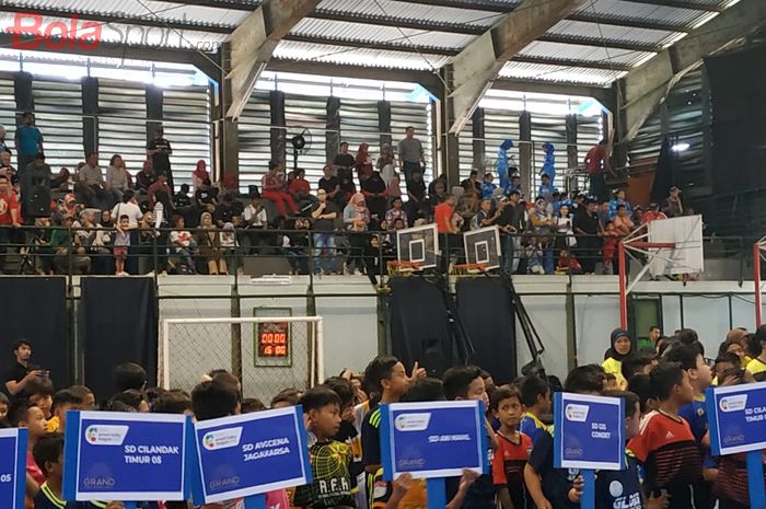 Suasana opening Superbrands Smart Baby League, di Lapangan Cilandak Futsal, Jakarta Selatan, Sabtu (28/9/2019).