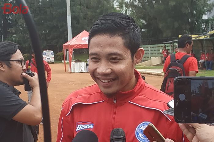 Evan Dimas di Stadion Soemantri Brodjonegoro, Jakarta, Sabtu (11/1/2020).