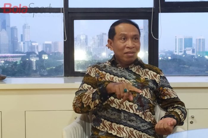 Menti Pemuda dan Olahraga, Zainudin Amali saat menemui beberapa wartawan, di Kantor Kemenpora, Jumat (21/2/2020).