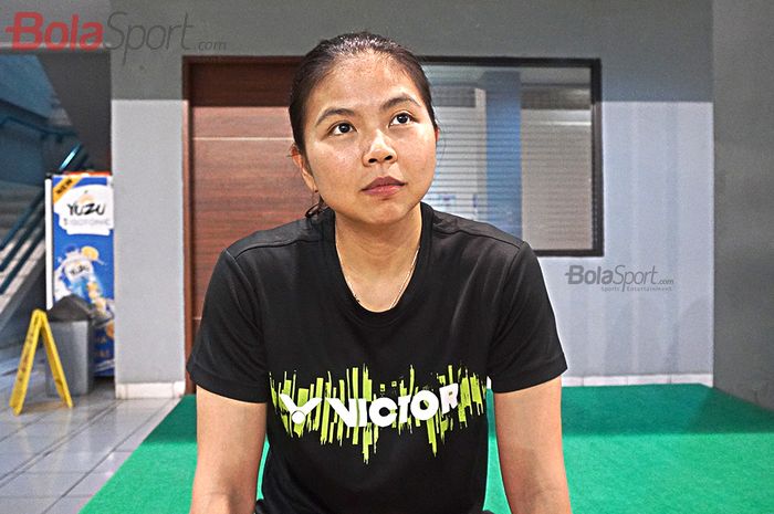 Pebulutangkis Ganda Putri Indonesia, Greysia Polii saat diwawancara oleh Bolasport.com di Pelatnas PBSI, Cipayung, Jakarta (27/2/2020)