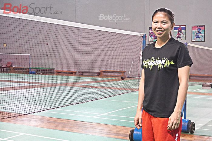 Pebulutangkis Ganda Putri Indonesia, Greysia Polii saat diwawancara oleh Bolasport.com di Pelatnas PBSI, Cipayung, Jakarta (27/2/2020)