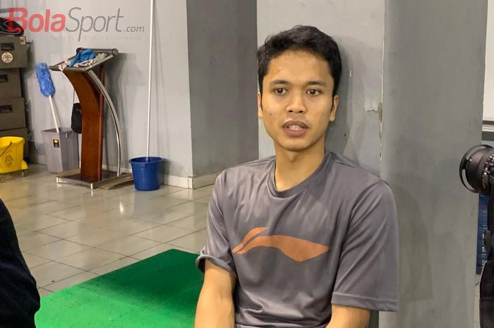 Pebulu tangkis tunggal putra Indonesia, Anthony Sinisuka Ginting, berpose di pelatnas PBSI, Cipayung, Jakarta, Selasa (3/3/2020).