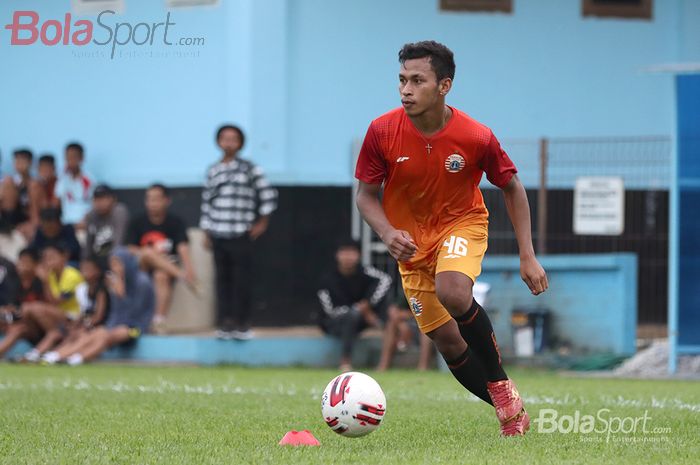 Pemain sayap Persija Jakarta, Osvaldo Haay, ketika menjalani latihan di Lapangan Sutasoma Halim, Jakarta Timur (9/3/2020)