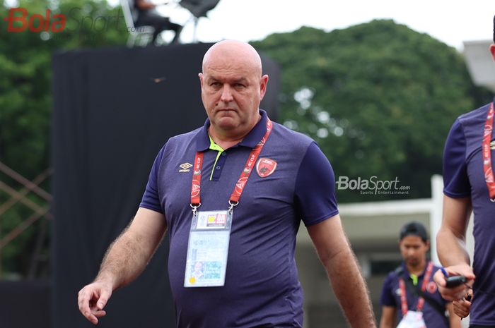 Pelatih PSM Makassar, Bojan Hodak, ketika laga AFC yang mempertemukan timnya dengan Kaya Futbol Club&ndash;Iloilo di Stadion Madya, Senayan, Jakarta Selatan (10/3/2020)