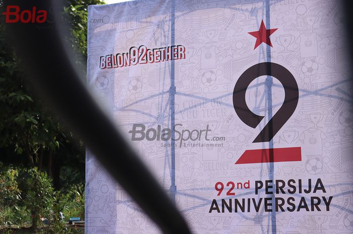 Logo atau simbol ulang tahun HUT Persija Jakarta yang ke-92 Tahun yang bertemakan 'Belong Together'.
