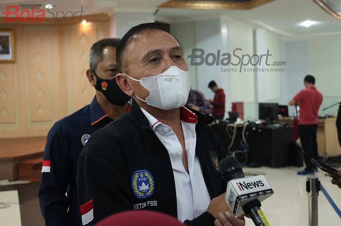 Ketum PSSI Mochamad Iriawan dalam acara Silaturahmi Menpora RI dengan Stakeholders Sepakbola Indonesia di Gedung Kemenpora, Kamis (18/2/2021).