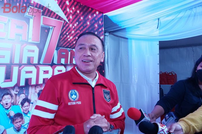 Ketua Umum PSSI, Mochamad Iriawan saat ditemui awak media di kawasan Daan Mogot, Jakarta Barat, Rabu (17/8/2022).