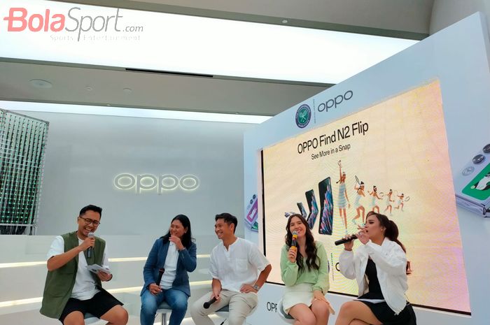Talkshow Final The Wimbledon bersama Yayuk Basuki, Christopher Rungkat, dan Olivia Jensen yang digelar di salah satu pusat perbelanjaan Jakarta Selatan, Minggu, (16/07/2023).