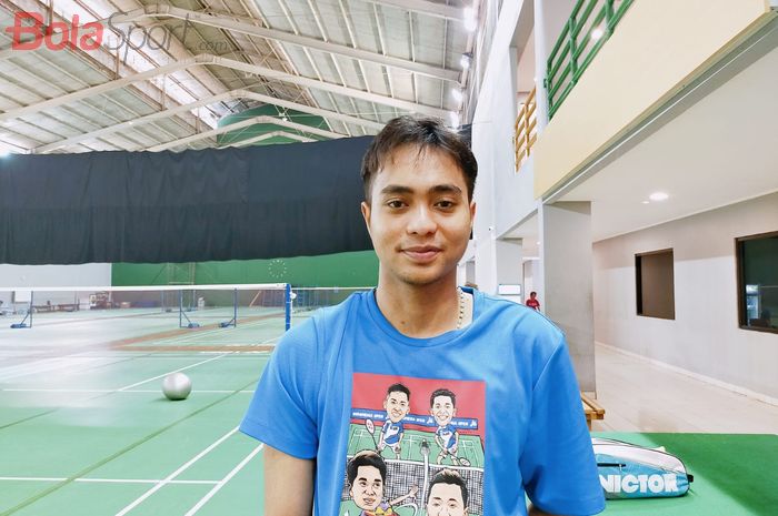 Atlet Ganda Putra Bulutangkis Indonesia, Rahmat Hidayat, yang ditemui usai latihan di Pelatnas PBSI, Cipayung, Jakarta Timur, Rabu (9/8/2023).