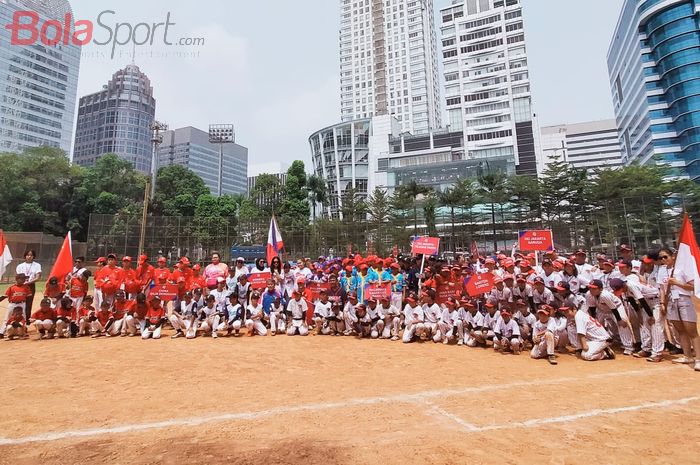 Opening Ceremony untuk GBK Fest Asia Pacific 12U Baseball Tournament, yang diselenggarakan di Lapangan Softaball, Gelora Bung Karno, Sabtu (26/8/2023).
