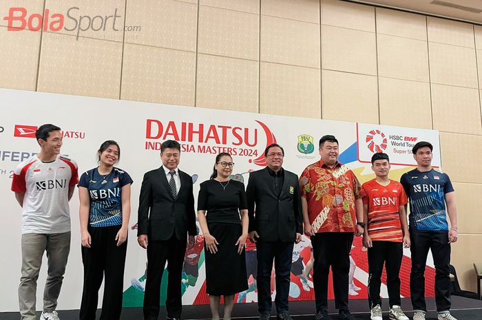 Konferensi Pers Daihatsu Indonesia Masters 2024 yang diselenggarakan di The Ritz Carlton Hotel, Kuningan, kawasan Jakarta Selatan, Senin (27/11/2023).