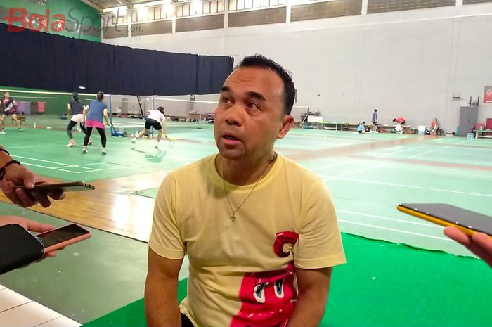 Kepala Bidang Prestasi PBSI, Rionny Mainaky, yang ditemui usai latihan persiapan menuju BWF-World Tour Final, di Pelatnas PBSI, Cipayung, kawasan Jakarta Timur, Rabu (06/12/2023).