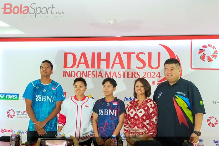 Konferensi Pers Daihatsu Indonesia Masters 2024 yang diselenggarakan di Istora Senayan, GBK, Jakarta, Senin, (22/1/2024).
