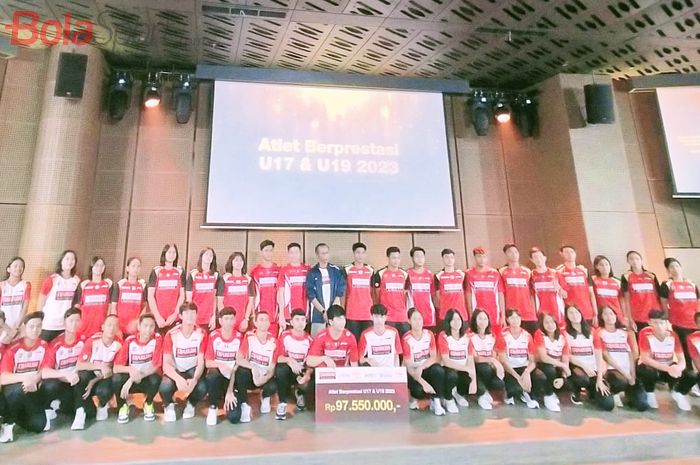 Penghargaan PB Djarum kepada atlet U-17 dan U19 berprestasi, yang diselenggarakan di Galeri Indonesia Kaya, Jakarta, Selasa (6/2/2024).