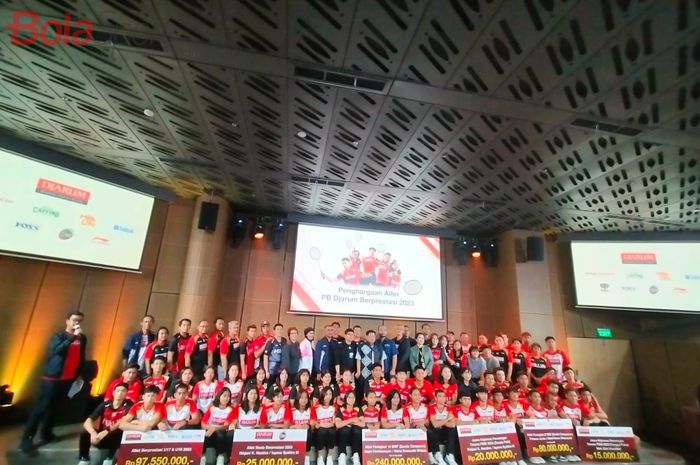 Penghargaan PB Djarum kepada atlet berprestasi, yang diselenggarakan di Galeri Indonesia Kaya, Jakarta, Selasa (6/2/2024).