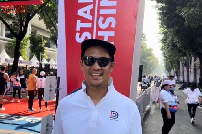 Penggagas sekaligus CEO Dash Sports, Alit Aryaguna, saat ditemui usai acara Dash Aquathlon 2024, di Indonesia Arena, GBK, Jakarta, Minggu (3/3/2024).