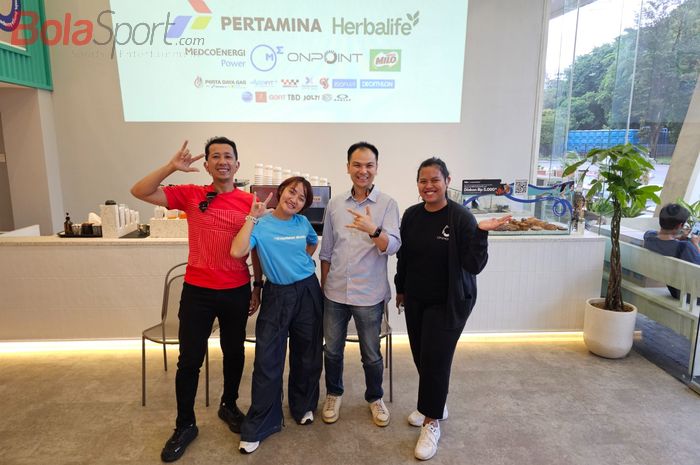 Konferensi Pers Anniversary Triathlon Buddies 2024, yang diselenggarakan di ZonaBlu, GBK, Jakarta, Selasa (4/3/2024).