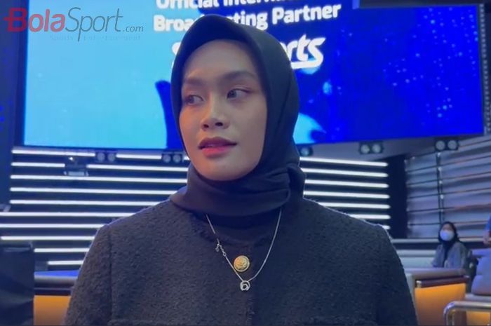 Pebola voli Indonesia, Wilda Siti Nurfadhilah Sugandi, yang ditemui usai konferensi pers 