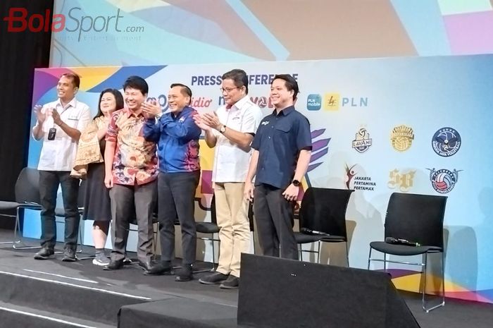 Ketua Umum PP PBVSI, Imam Sudjarwo secara resmi meresmikan Proliga 2024 yang akan digelar mulai 25 April mendatang di Jakarta, Senin (22/4/2024).