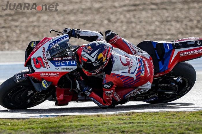 Pembalap Pramac Racing Johann Zarco di atas motor MotoGP Ducati Desmosedici GP cetak rekor top speed tertinggi musim 2021, tembus 362,4 km/jam