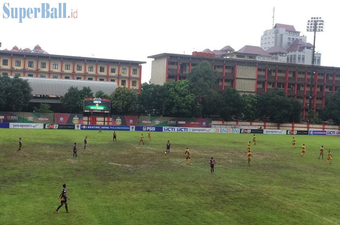 Laga Bhayangkara FC Vs PSBL Langsa di Stadion PTIK, Melawai, Jakarta Selatan, Jumat (1/2/2019)