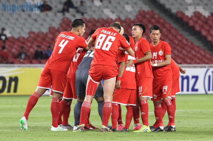 Skuat Persija Jakarta pada laga Piala AFC 2019 kontra Shan United di Stadion Utama Gelora Bung Karno, Rabu (15/5/2019).