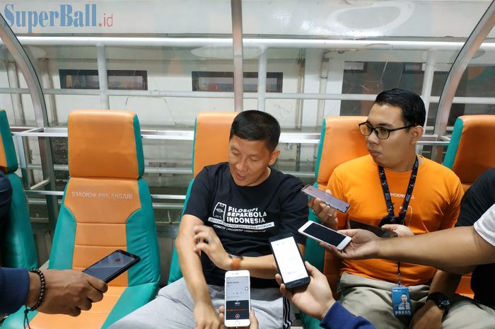 CEO Persija Jakarta, Ferry Paulus di Stadion Pakansari, Kabupaten Bogor, Kamis (11/7/2019).