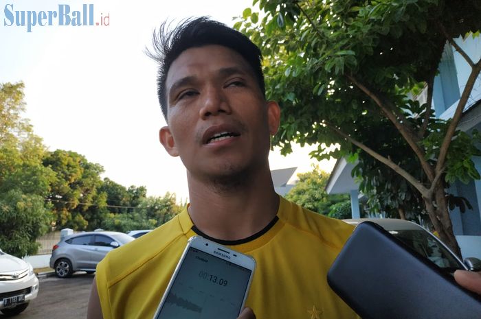 Gelandang Persija Jakarta, Sandi Darman Sute alias Sandi Sute di Lapangan PSAU TNI AU, Jakarta Timur, Rabu (24/7/2019).