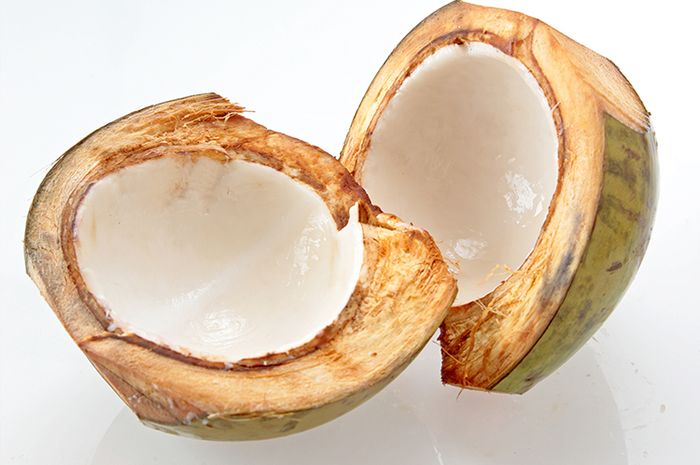 Menepuk-nepuk buah kelapa muda
