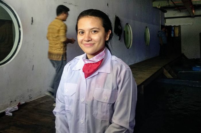 Masha Aruan saat ditemui Grid.ID di Seaworld Ancol, Jakarta Utara, Jumat (10/8/2018).