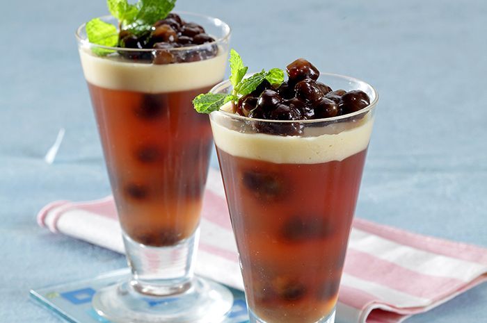 Keseruan di Akhir Pekan dengan Membuat Puding Teh Susu Aroma Jahe Bobo