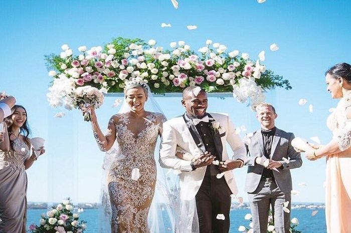 Foto pernikahan Kimmy Jayanti dengan Greg Nwokolo.